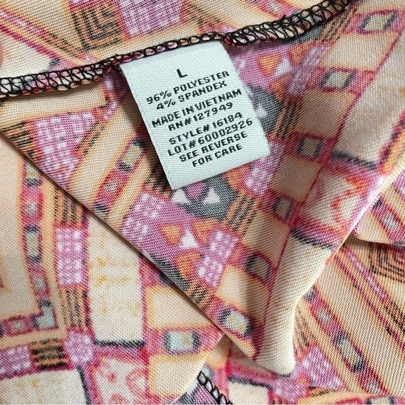 Emma & Michele Tribal Multicolor maxi dress, Pink, orange, black soft, size L - Picture 9 of 14